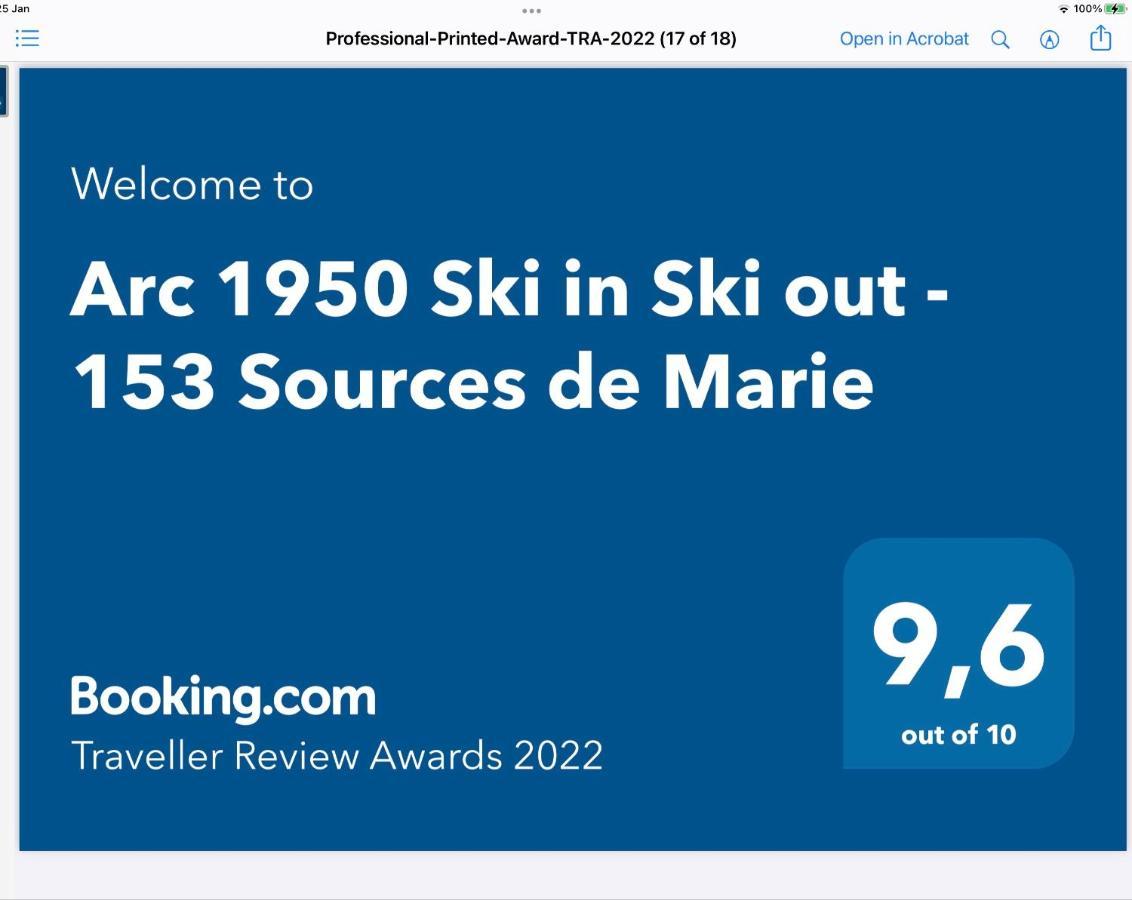 Arc 1950 Ski in Ski out - 153 Sources de Marie - Sleeps 6 Les Arcs  Extérieur photo